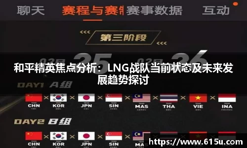 和平精英焦点分析：LNG战队当前状态及未来发展趋势探讨